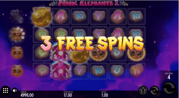 Pink Elephant 2 функция бесплатных вращений